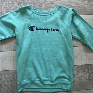 Small Turquoise Champion crew neck
